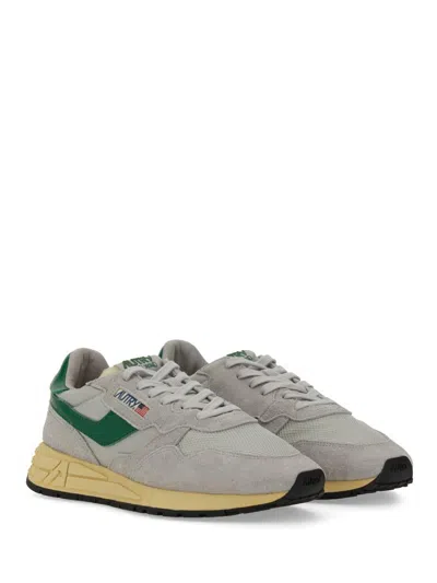 Autry Reelwind Super Vintage Grey Sneakers With Logo Patch On The Tongue And Contrasting Heel In Fabric An In Gray
