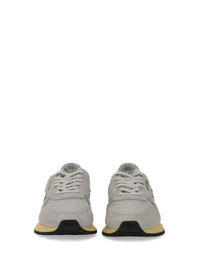 Autry Reelwind Super Vintage Grey Sneakers With Logo Patch On The Tongue And Contrasting Heel In Fabric An In Gray