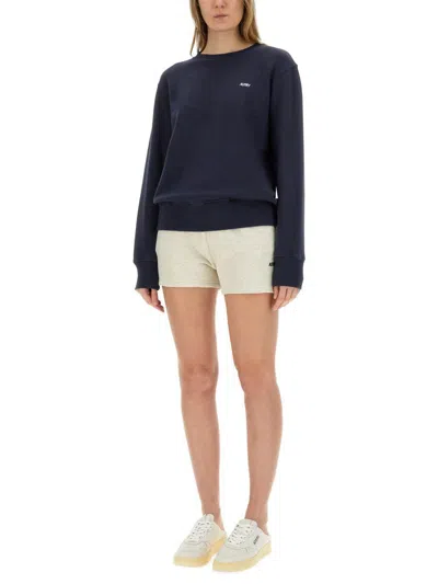 Autry Sweatshirt With Embroidered Logo Unisex In Blue