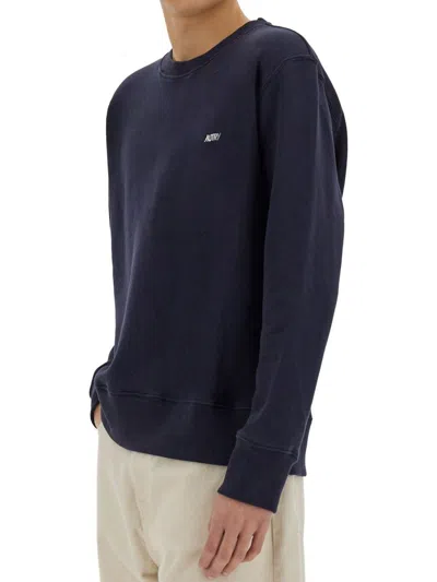 Autry Sweatshirt With Embroidered Logo Unisex In Blue