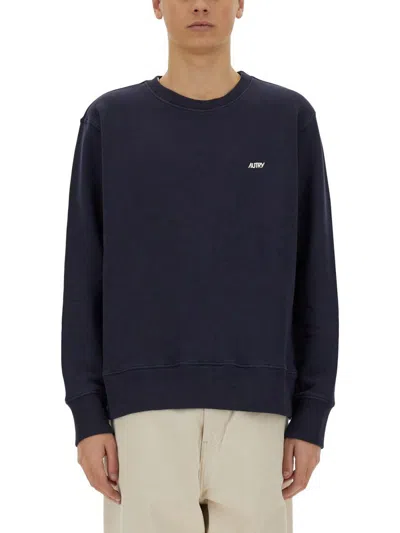 Autry Sweatshirt With Embroidered Logo Unisex In Blue