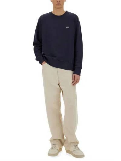 Autry Sweatshirt With Embroidered Logo Unisex In Blue