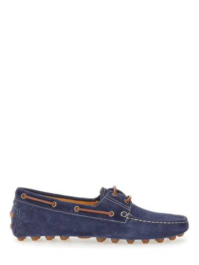 Tod's Classic Blue Calfskin Loafer In Blue