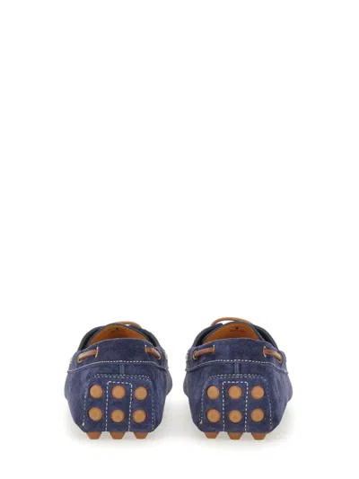 Tod's Classic Blue Calfskin Loafer In Blue