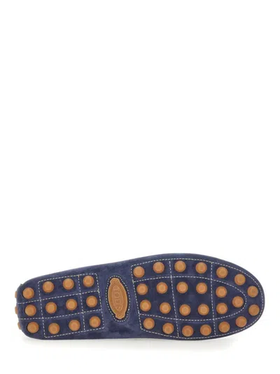 Tod's Classic Blue Calfskin Loafer In Blue