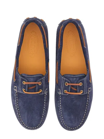Tod's Classic Blue Calfskin Loafer In Blue