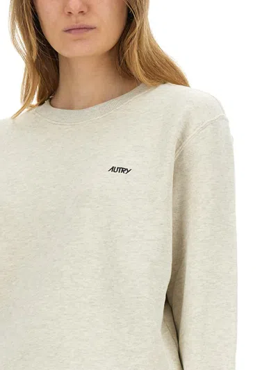 Autry Sweatshirt With Embroidered Logo Unisex In Grey