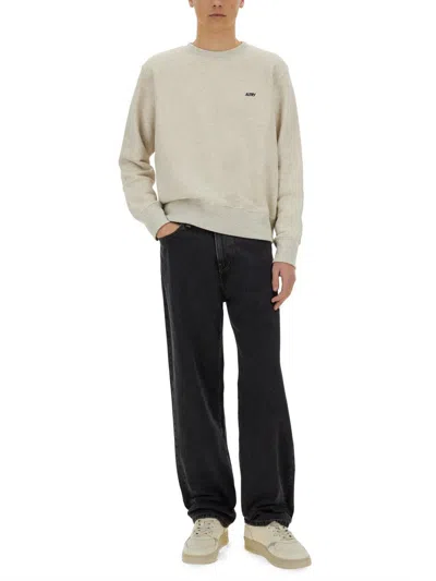 Autry Sweatshirt With Embroidered Logo Unisex In Grey