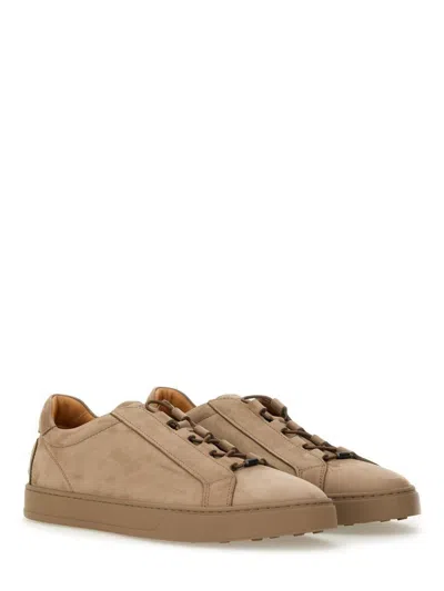 Tod's Elastic Nubuck Creta Sneakers In Beige