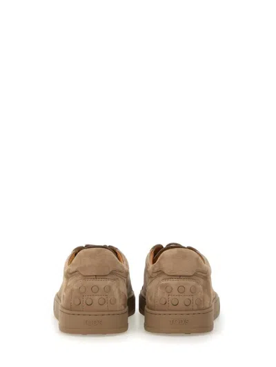 Tod's Elastic Nubuck Creta Sneakers In Beige