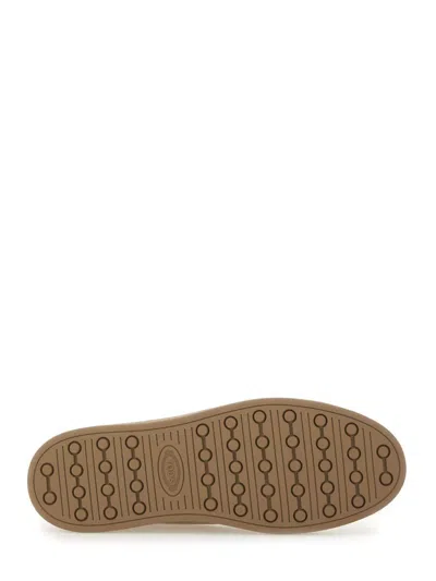 Tod's Elastic Nubuck Creta Sneakers In Beige