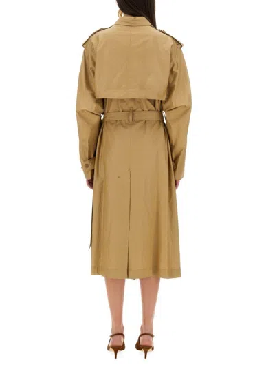 Isabel Marant Belted Double-breasted Trench Epaulettes Storm Flap In Beige