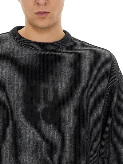 Hugo Boss Dinkam Mens Crew Neck Sweatshirt In Black
