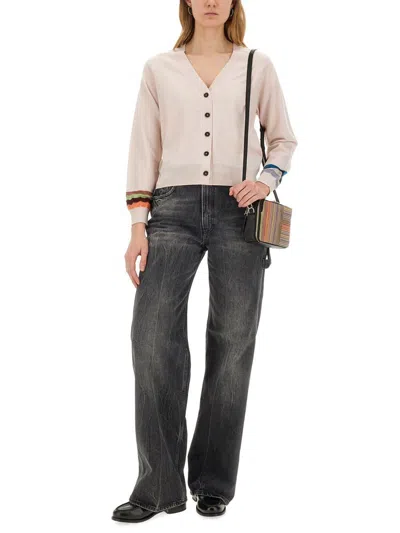 Ps By Paul Smith Ps Paul Smith "zig Zag" Cardigan In Beige