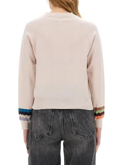 Ps By Paul Smith Ps Paul Smith "zig Zag" Cardigan In Beige