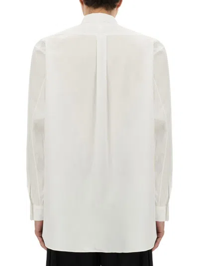 Comme Des Garçons Embroidered Detail Button-down Collar Shirt In White