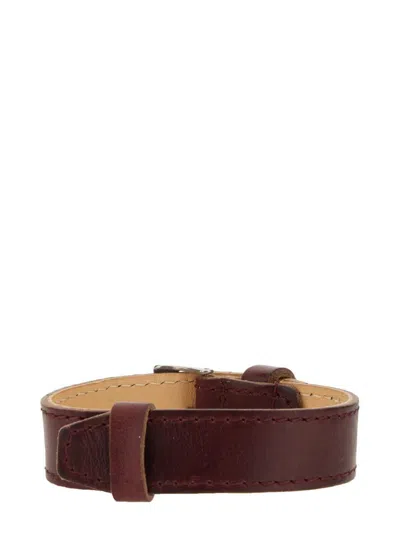 Our Legacy Leather Bracelet In Brown