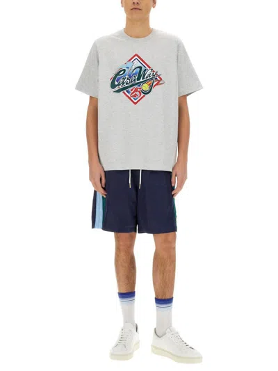 Casablanca Casa Way World Series Printed T-shirt In Gray