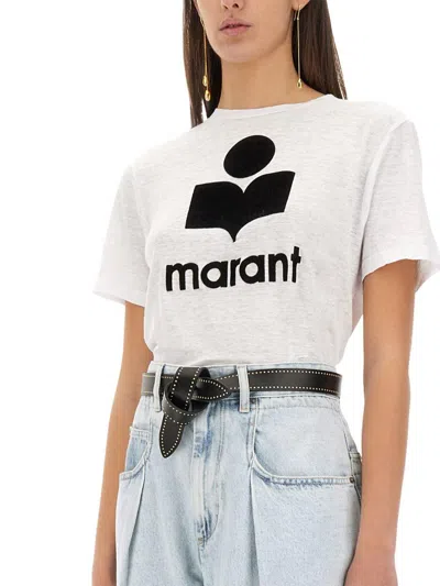 Isabel Marant Étoile Zewel Logo Tee-shirt In White