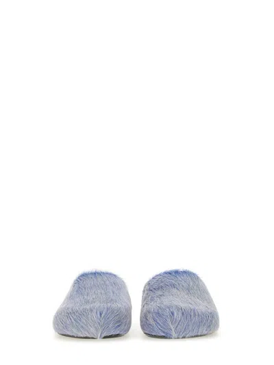 Marni Sabot Made Of Cowhide In Blue