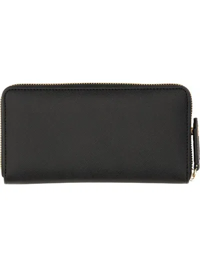 Vivienne Westwood Classic Zip Round Wallet Faux Leather Black One Size Women In Black