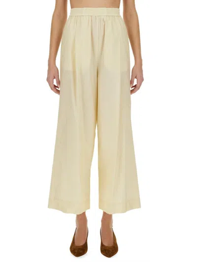 Fabiana Filippi High Waist Wide-leg Trousers In Beige