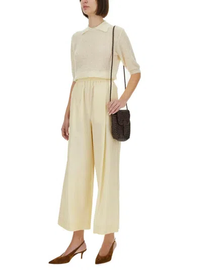 Fabiana Filippi High Waist Wide-leg Trousers In Beige