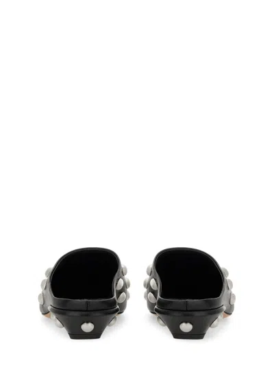 Paris Texas Studded Pointed Toe Mule In Black