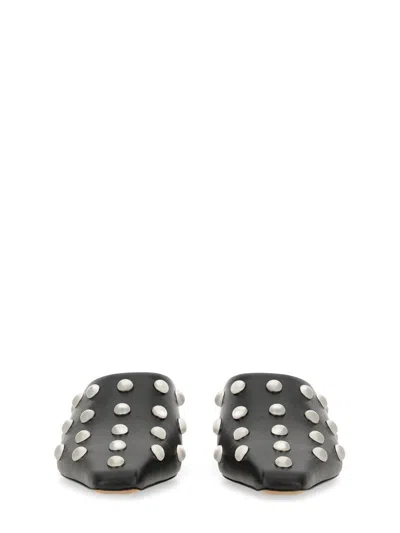 Paris Texas Studded Pointed Toe Mule In Black