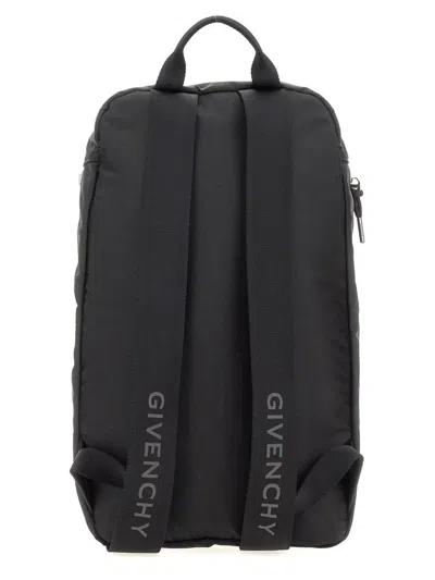Givenchy Streamlined Black Zaino G-trek Backpack In Black