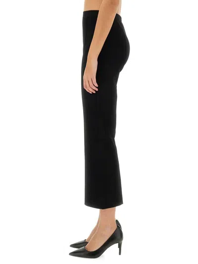 Theory Tailored Flare Pants With Fitted Waist In Black