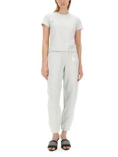 Alexander Wang T T By Alexander Wang Essential Shrunk T-shirt In Grey