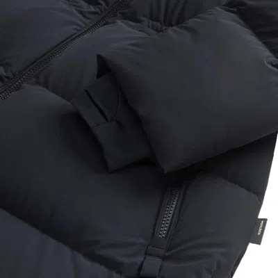 Woolrich Matt Stretch Long Puffer Parka In Black