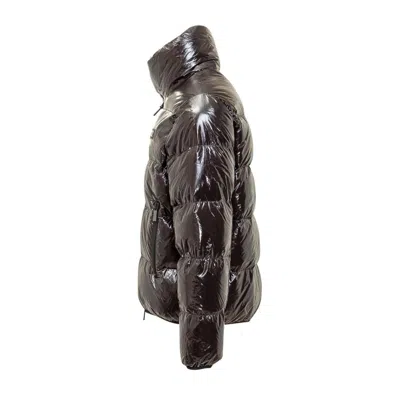Dsquared2 Black Down Jacket With Logo Patch On The Front In Tech Fabric Man In Black