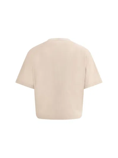 Versace Cropped T-shirt With Twist Detail And Safety Pin Logo In Pink