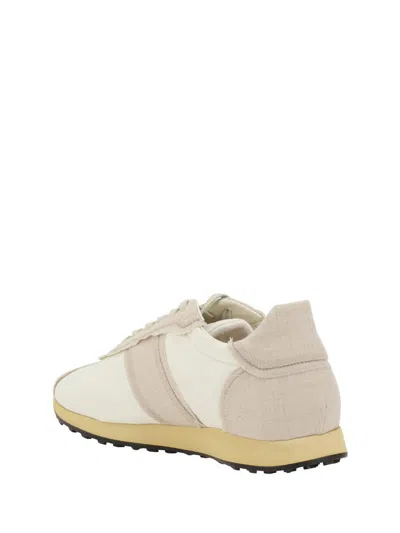 The Row Moveo Fray Detail Sneaker In Neutral