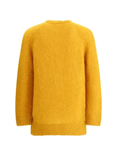 Valentino Mens Patch-pocket Mohair-blend Cable Knit Cardigan Ocra In Ocra