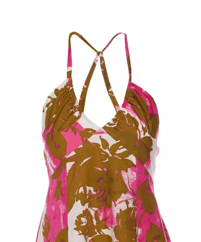 Liu •jo Liu Jo Printed Poplin Dress In Multicolour