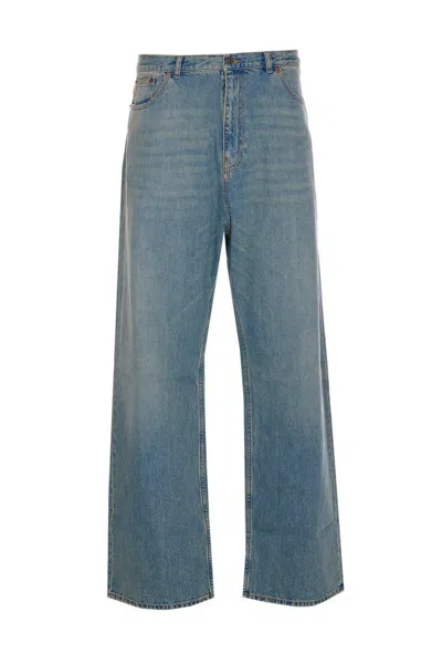 Valentino Men's Straight-leg Jeans In Blue