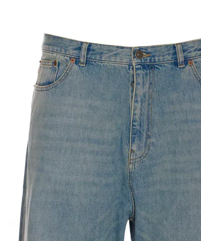 Valentino Men's Straight-leg Jeans In Blue