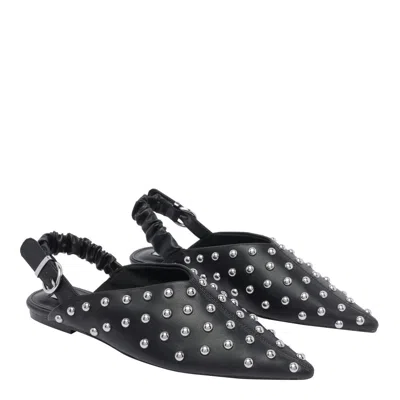 Steve Madden Pointed Toe Flats In Black