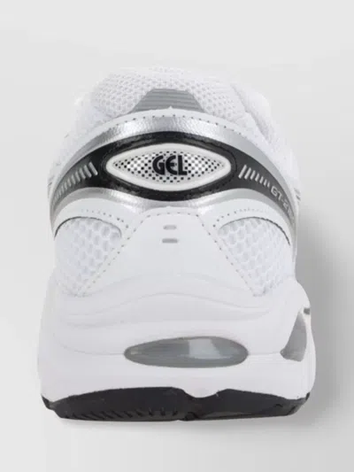 Asics Mesh Upper Panelled Sneakers With Ridged Rubber Sole In Grey
