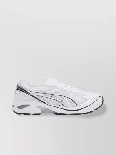 Asics Mesh Upper Panelled Sneakers With Ridged Rubber Sole In Grey