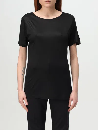 Fay Basic Short Sleeve Round Neck T-shirt In Black