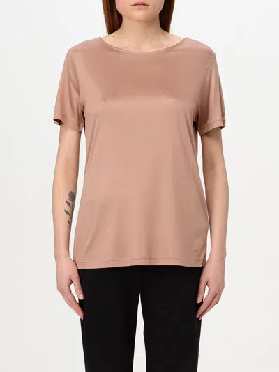 Fay Short Sleeve Crew Neck Polo Shirt Design In Pink