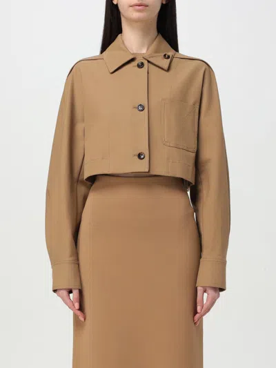 Max Mara Arcella Stretch Viscose Crepe Rib Top In Brown