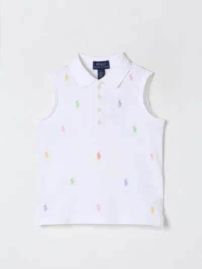 Polo Ralph Lauren White Sleeveless Polo With Logos In White