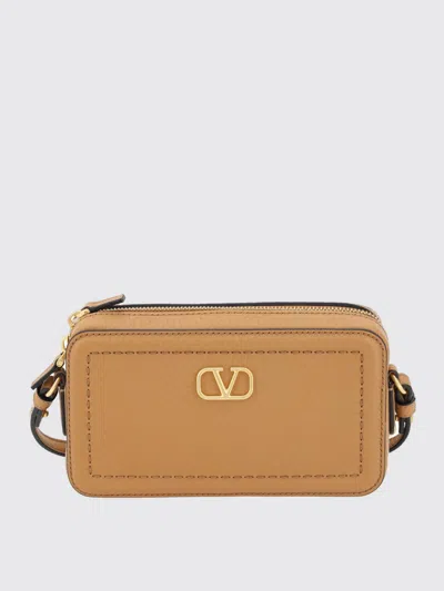 Valentino Garavani Mini Leather Crossbody Bag With Adjustable Strap In Brown
