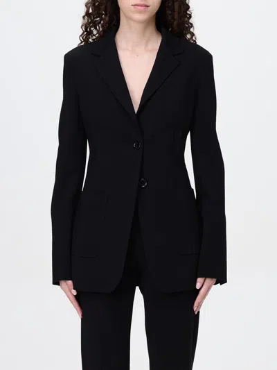 Max Mara Tailored Black Jacket With Classic Lapel In Black