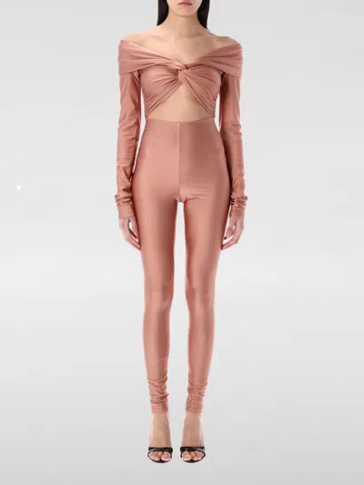 The Andamane Stretch Off-shoulder Cut-out Jumpsuit In Natural